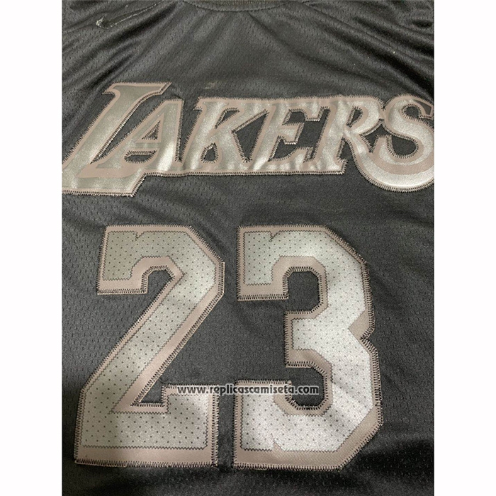Camiseta Los Angeles Lakers Lebron James #23 MVP Negro